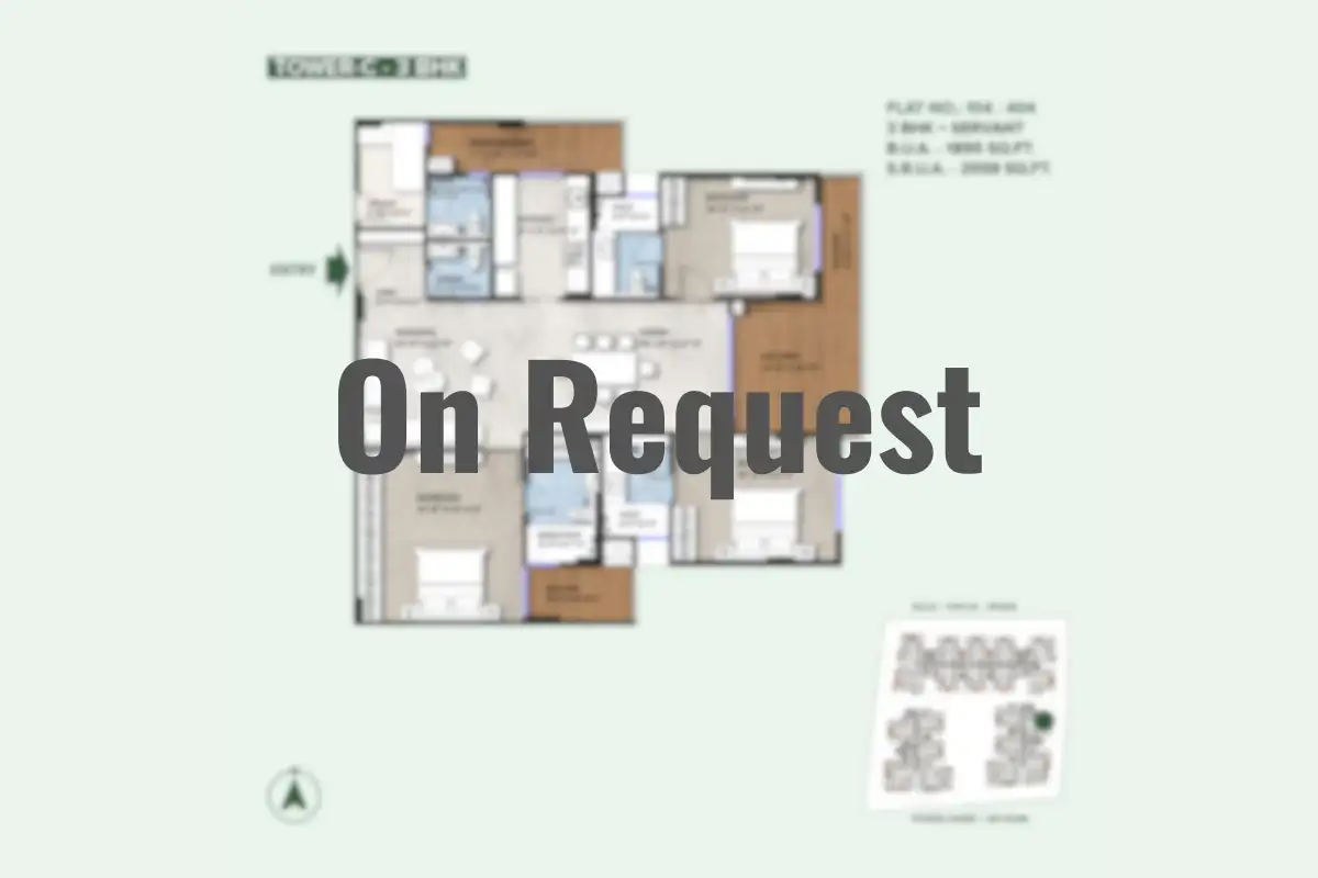 3 BHK Floor Plan Aura Sector 79