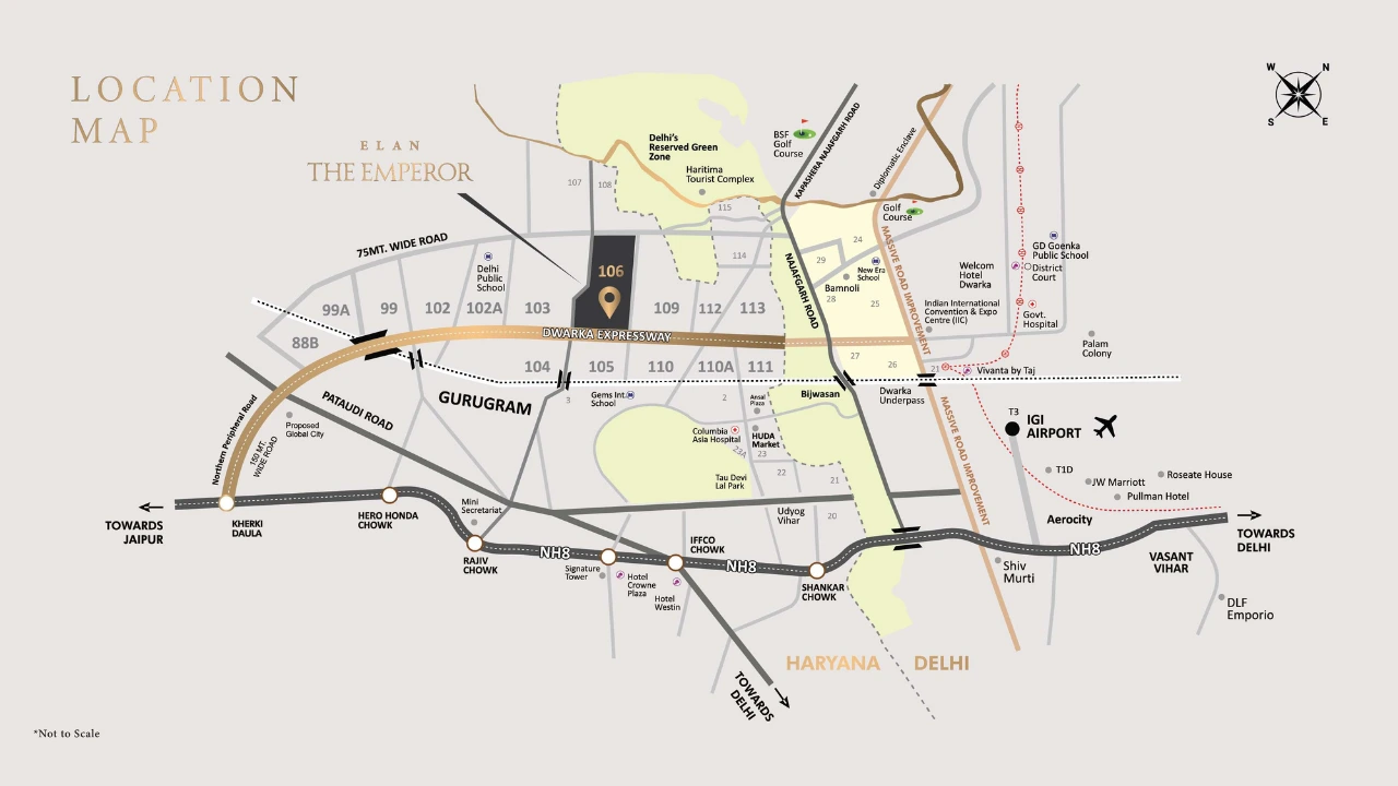 Elan The Emperor Location Map