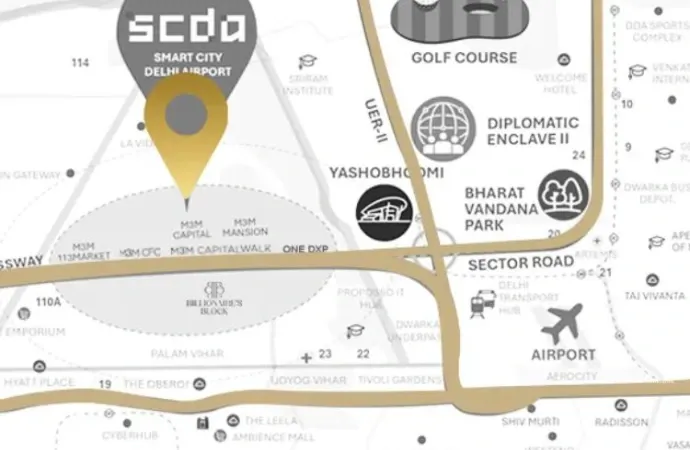 M3M Elie Saab Location Map