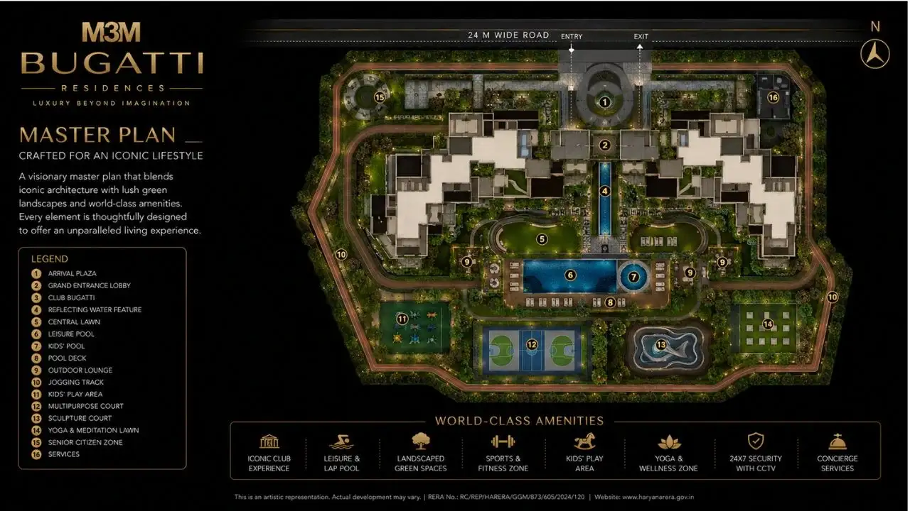 Bugatti Residences Gurgaon Master Plan