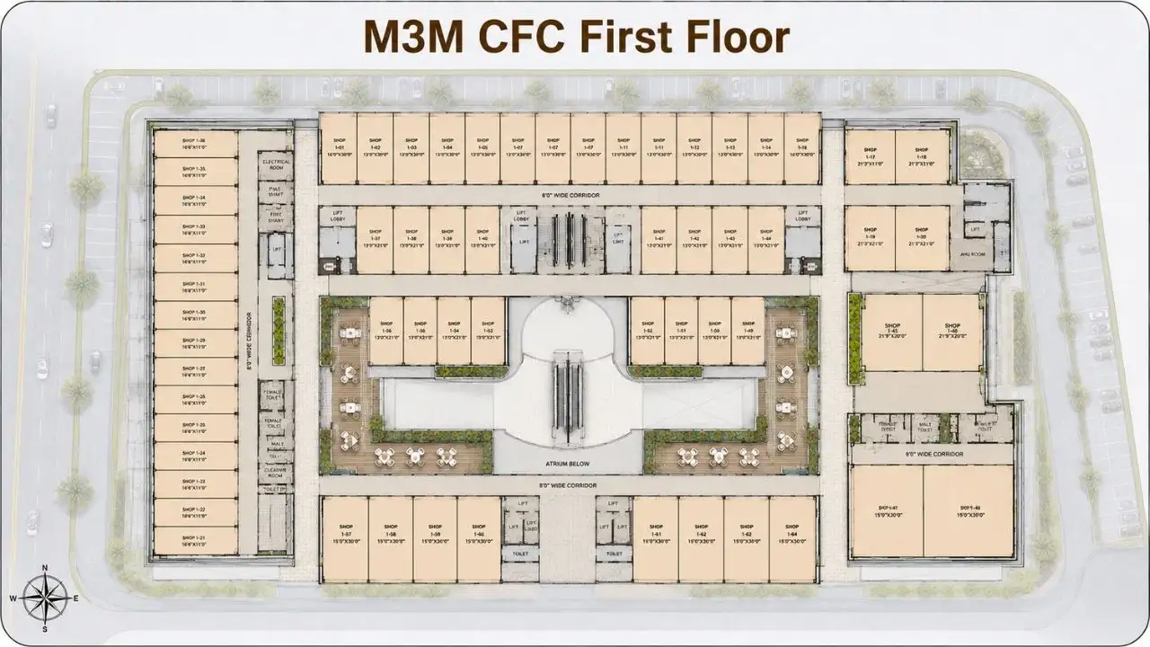 M3M CFC Gurgaon First Floor, Floor Plan