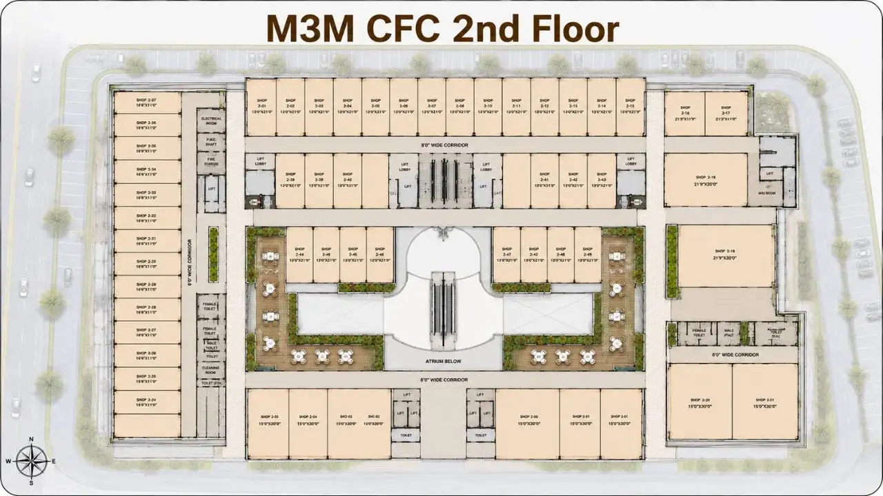 M3M CFC Sector 113 Second Floor Plan
