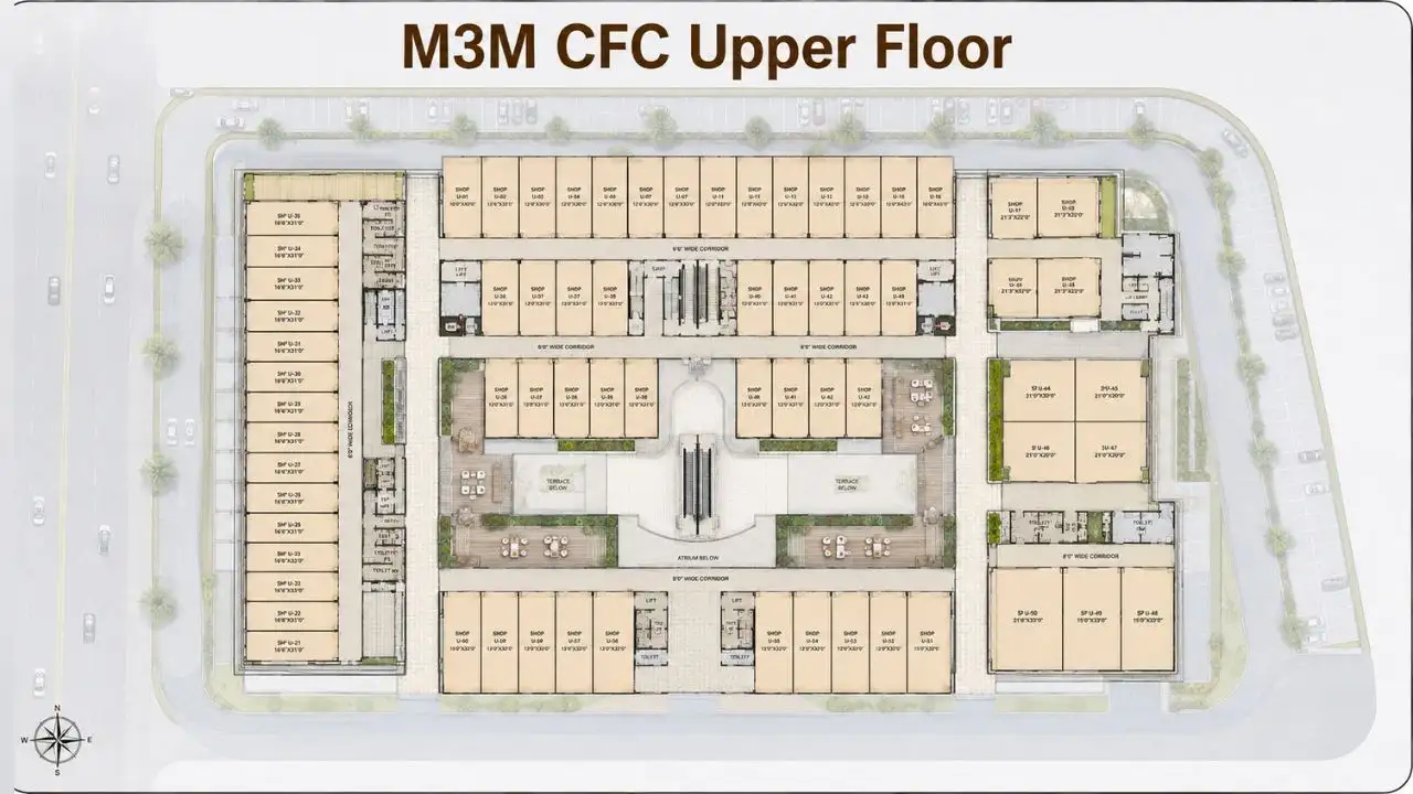 M3M CFC Upper Floor Plan