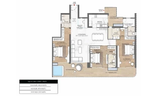 Smartworld The Edition Sector 66 3 BHK Floor Plan