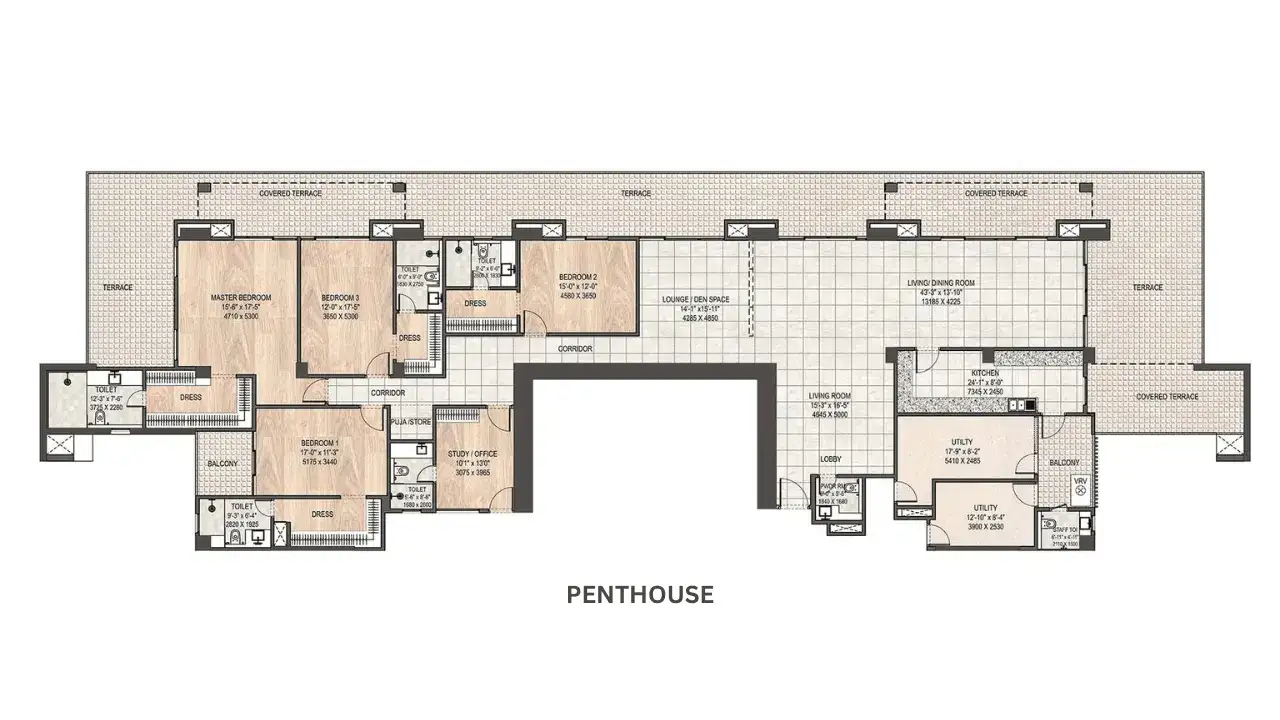 DLF Privana South Penthouse Floor Plan