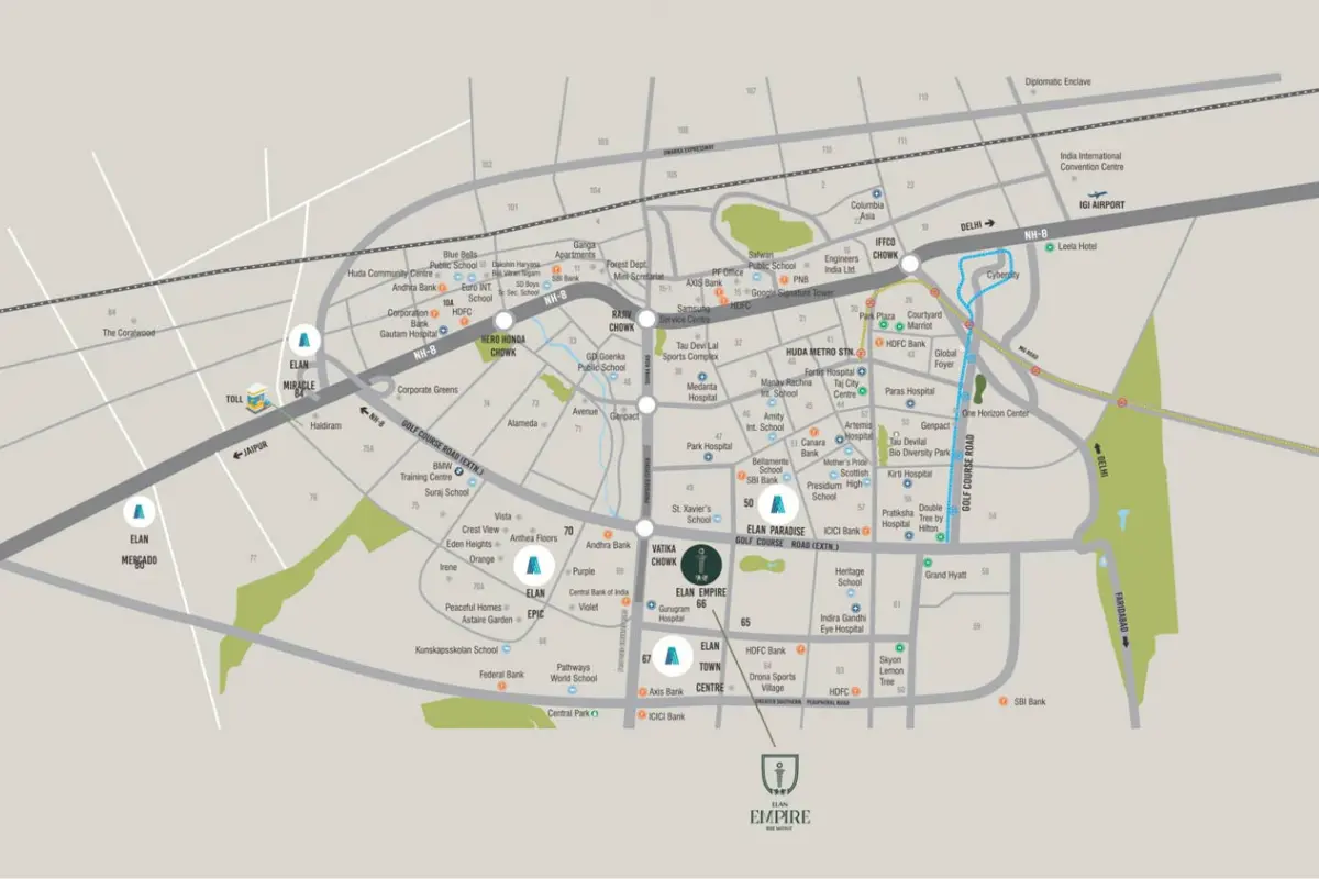 Elan Empire Gurgaon Map