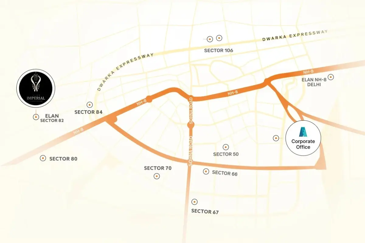 Elan Imperial Sector 82 Map
