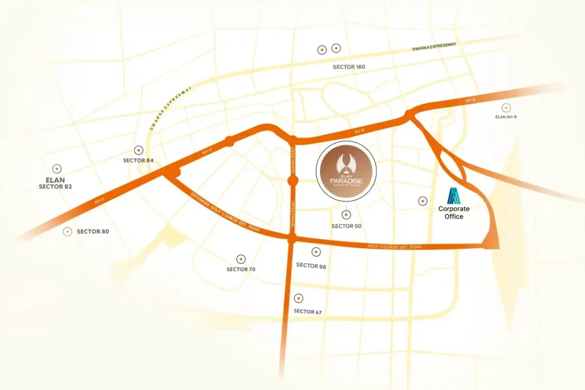  Elan Paradise Sector 50 Gurgaon Map