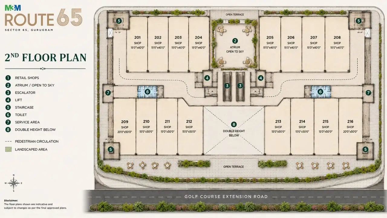 M3M Route 65 Second Floor Plan